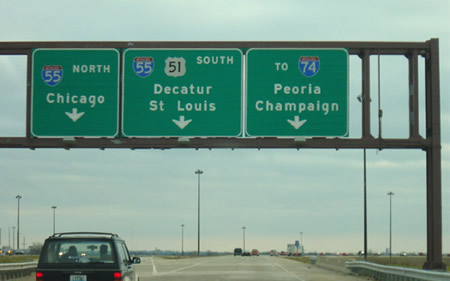 Interstate road signs